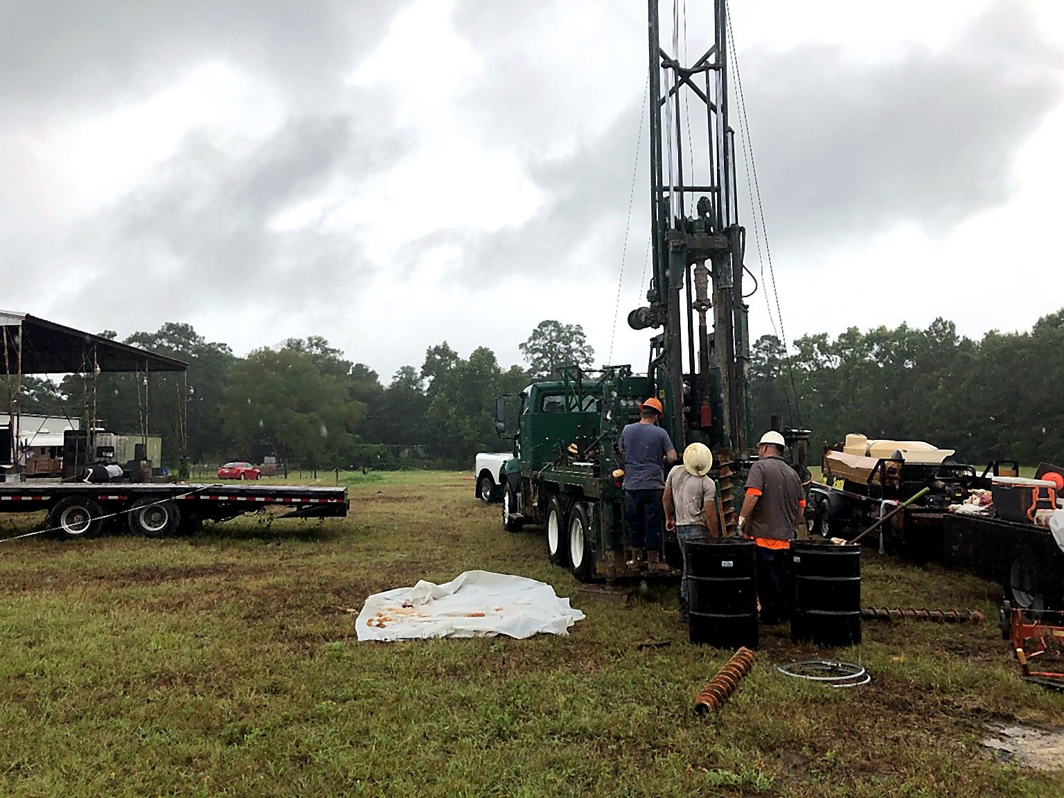EE&G drill crew operating at a field site